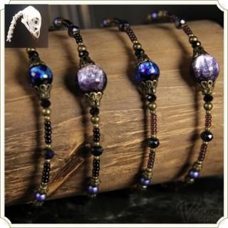 <img class='new_mark_img1' src='https://img.shop-pro.jp/img/new/icons14.gif' style='border:none;display:inline;margin:0px;padding:0px;width:auto;' />ホタルガラスワイヤブレスレット アンティークゴールド