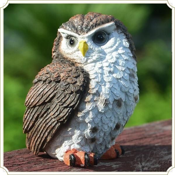 古いフクロウの像 鉄製 置物 アイアンオブジェ ヴィンテージ動物