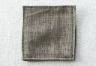 CO135　コースター／四角（ブラウン）・洋風・布・