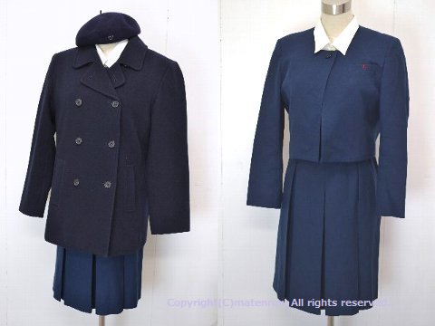 東京純心女子高等学校 冬夏中間服 ベレー帽 校章 制服買取 専門店 摩天楼