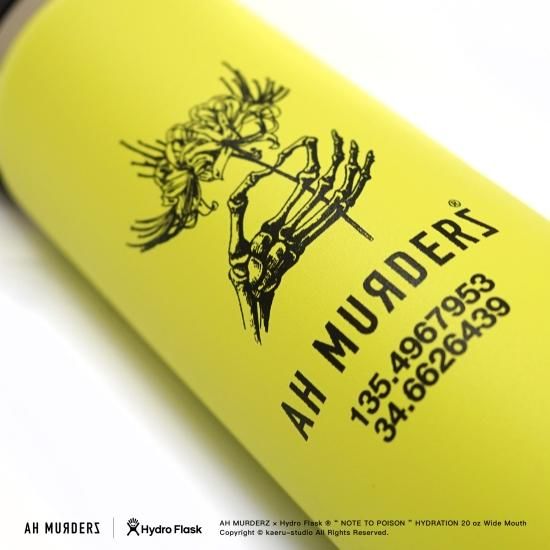 AH MURDERZ × Hydro Flask “ NOTE TO POISON ” HYDRATION 20 oz Wide Mouth - 【公式】AH MURDERZショップ通販サイト AH MURDERZ × Hydro Flask “ NOTE TO POISON ” HYDRATION 20 oz Wide Mouth - 【公式】AH MURDERZショップ通販サイト