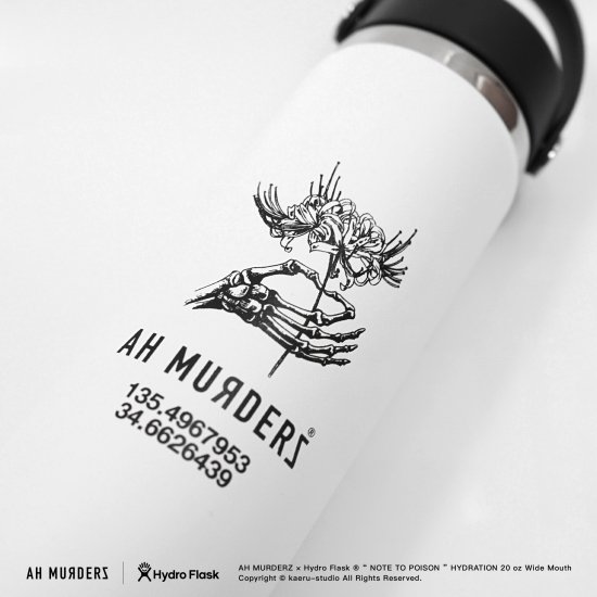 AH MURDERZ × Hydro Flask “ NOTE TO POISON ” HYDRATION 20 oz Wide Mouth -  【公式】AH MURDERZショップ通販サイト