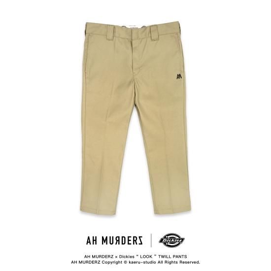 AH MURDERZ × Dickies “ LOOK ” TWILL PANTS - KHAKI - - 【公式 AH MURDERZ × Dickies “ LOOK ” TWILL PANTS - KHAKI - - 【公式