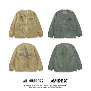 AH MURDERZ  AVIREX  HEAVY NYLON ZIP CARDIGAN 