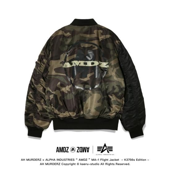 ALPHA INDUSTRIES × AH MURDERZ “ AMDZ “ MA-1 Flight Jacket ALPHA INDUSTRIES × AH MURDERZ “ AMDZ “ MA-1 Flight Jacket