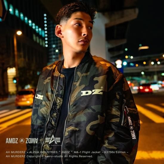 ALPHA INDUSTRIES × AH MURDERZ “ AMDZ “ MA-1 Flight Jacket ALPHA INDUSTRIES × AH MURDERZ “ AMDZ “ MA-1 Flight Jacket