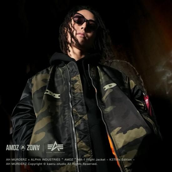 ALPHA INDUSTRIES × AH MURDERZ “ AMDZ “ MA-1 Flight Jacket ALPHA INDUSTRIES × AH MURDERZ “ AMDZ “ MA-1 Flight Jacket
