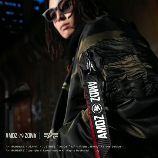 ALPHA INDUSTRIES × AH MURDERZ “ AMDZ “ MA-1 Flight Jacket ALPHA INDUSTRIES × AH MURDERZ “ AMDZ “ MA-1 Flight Jacket
