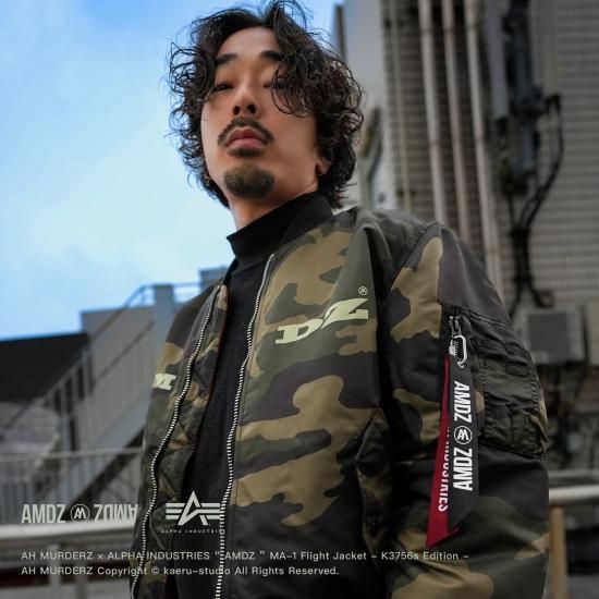 ALPHA INDUSTRIES × AH MURDERZ “ AMDZ “ MA-1 Flight Jacket ALPHA INDUSTRIES × AH MURDERZ “ AMDZ “ MA-1 Flight Jacket