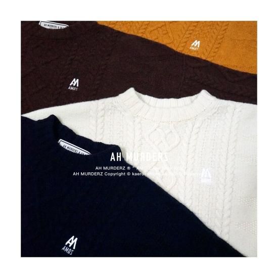 AH MURDERZ “ AM ” Crew Neck Knit - 【公式】AH MURDERZ AH MURDERZ “ AM ” Crew Neck Knit - 【公式】AH MURDERZ