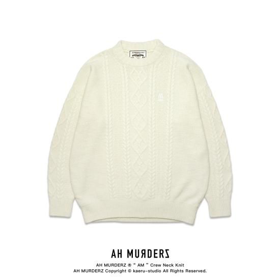 AH MURDERZ “ AM ” Crew Neck Knit - 【公式】AH MURDERZ AH MURDERZ “ AM ” Crew Neck Knit - 【公式】AH MURDERZ