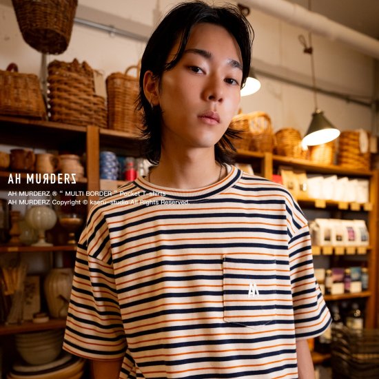 AH MURDERZ “ MULTI BORDER ” Pocket T-shirts - 【公式】AH MURDERZショップ通販サイト