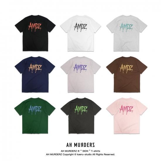 【匿名配送】AHMURDERZ アムーダーズ　Tシャツ　ダークグレー　Lサイズ AH MURDERZ “ SIGN “ T-shirts - 【公式】AH MURDERZショップ