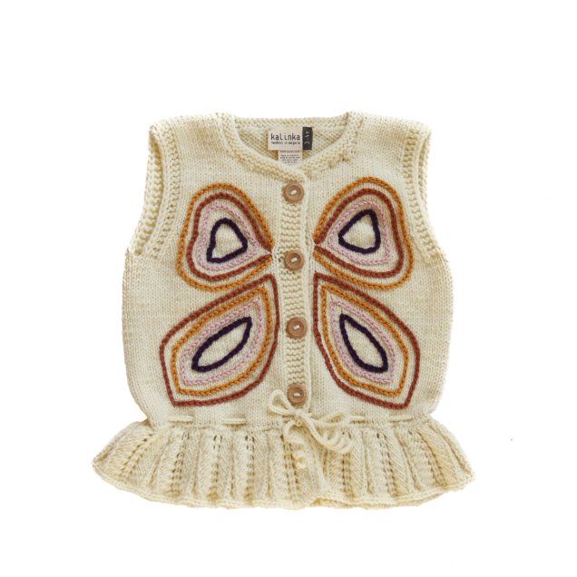 <img class='new_mark_img1' src='https://img.shop-pro.jp/img/new/icons14.gif' style='border:none;display:inline;margin:0px;padding:0px;width:auto;' />AW22 Kalinka Butterfly Vest / Natural