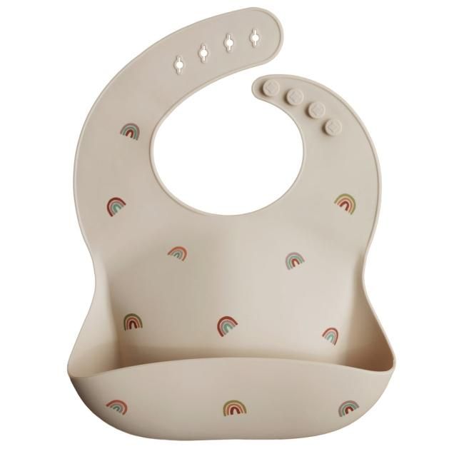 <img class='new_mark_img1' src='https://img.shop-pro.jp/img/new/icons14.gif' style='border:none;display:inline;margin:0px;padding:0px;width:auto;' />Mushie Silicone Baby Bib /Rainbows