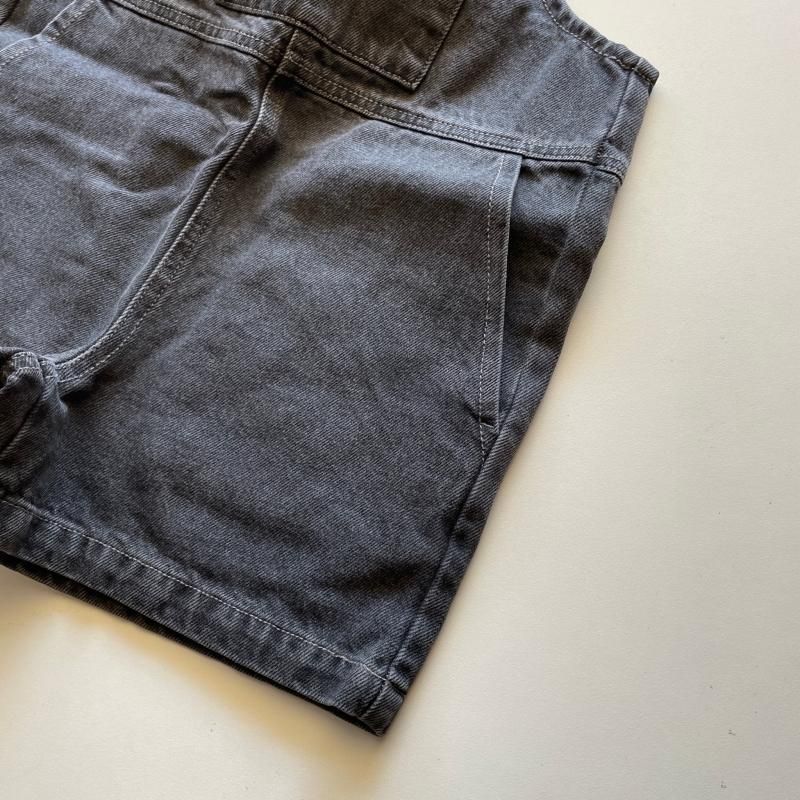 SS24MS080 - Short Dungaree - Washed Black - cocho cocho