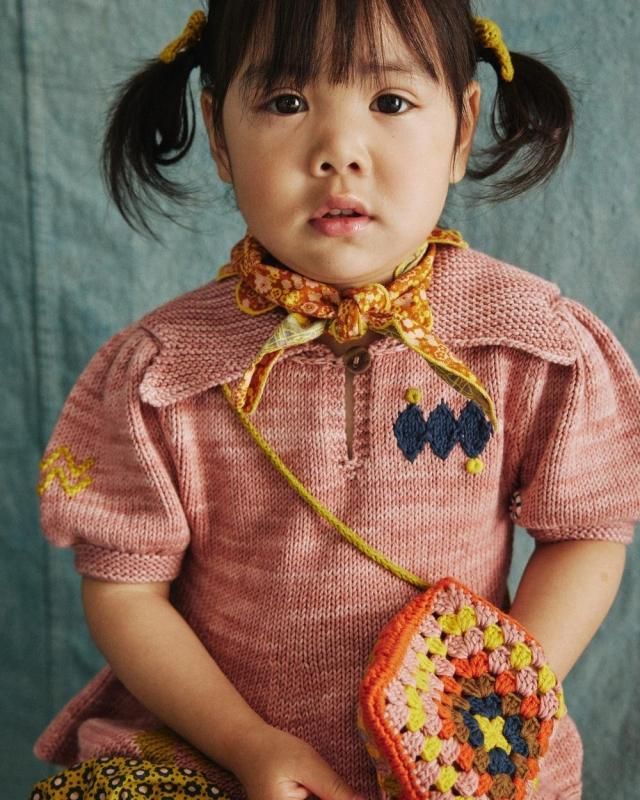 Misha & Puff マスタード SALE 60%OFF】SS24 Drop2 Misha&Puff Bloomer /pistachio flower dot