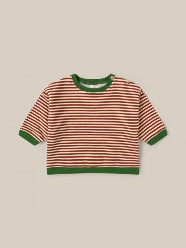 AW24 organic zoo Christmas Stripes Sweatshirt (6-12m,1-2y,2 AW24 organic zoo Christmas Stripes Sweatshirt (6-12m,1-2y,2