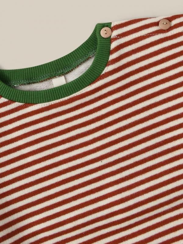 AW24 organic zoo Christmas Stripes Sweatshirt (6-12m,1-2y,2