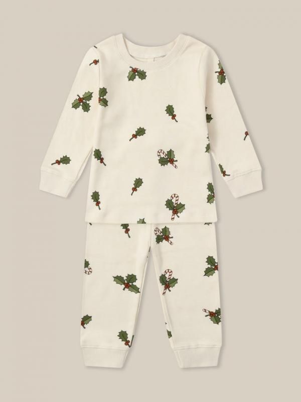 マイクラ 人気アイテム Christmas zoo organic AW24 Holly (1-2y,2-3y,3 Pyjamas Slim パジャマ・バスローブ