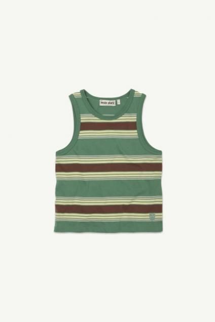 <img class='new_mark_img1' src='https://img.shop-pro.jp/img/new/icons16.gif' style='border:none;display:inline;margin:0px;padding:0px;width:auto;' />SALE30%OFFSS25 main story Vest - Bottle Green StripeBottle Green Stripe / 6,8,10y