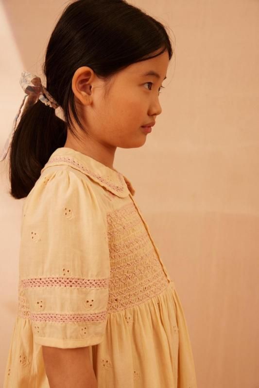 ワンピース Apolina Patsy Dress milk 5-7y Apolina Patsy Dress Milk (S3-5 last one) - Little French