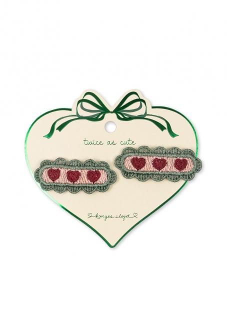 <img class='new_mark_img1' src='https://img.shop-pro.jp/img/new/icons14.gif' style='border:none;display:inline;margin:0px;padding:0px;width:auto;' /> konges sloejd 2 PACK EMBROIDERED HEART HAIR