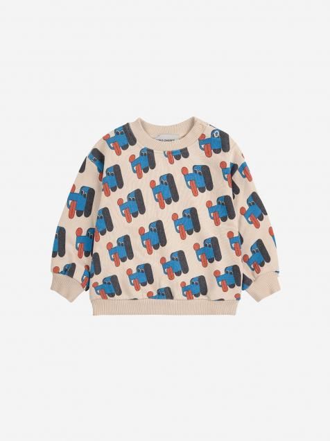 <img class='new_mark_img1' src='https://img.shop-pro.jp/img/new/icons14.gif' style='border:none;display:inline;margin:0px;padding:0px;width:auto;' />AW25 BOBOCHOSES /Doggy Mate all over sweatshirt(12m,18m,24m)