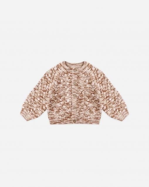 AW25 QUINCYMAE /BUBBLE KNIT CARDIGAN || ROSE SPECKLE /