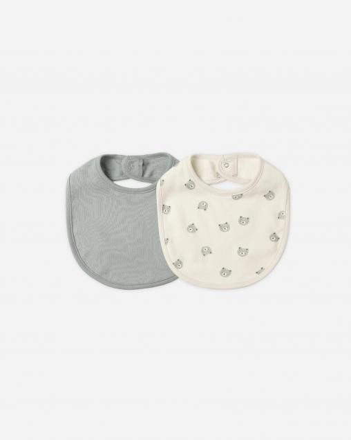 <img class='new_mark_img1' src='https://img.shop-pro.jp/img/new/icons14.gif' style='border:none;display:inline;margin:0px;padding:0px;width:auto;' />AW25 QUINCYMAE /JERSEY SNAP BIB, 2 PACK || JERSEY SNAP BIB, 2 PACK || BEARS, STEEL BLUE