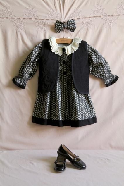 <img class='new_mark_img1' src='https://img.shop-pro.jp/img/new/icons14.gif' style='border:none;display:inline;margin:0px;padding:0px;width:auto;' />AW25  Bonjour Diary Tunique with hair clip  / provencal print  2,4,6,8Y
