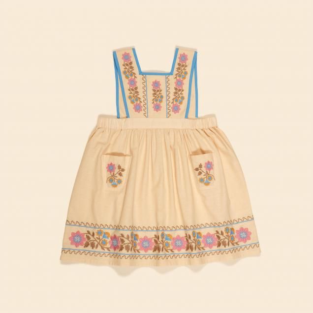 <img class='new_mark_img1' src='https://img.shop-pro.jp/img/new/icons14.gif' style='border:none;display:inline;margin:0px;padding:0px;width:auto;' />9/25() 22:00 AW25 Apolina  URSINA PINAFORE - CASHEW (2-3y,3-5y)