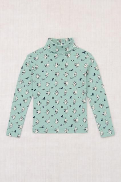 <img class='new_mark_img1' src='https://img.shop-pro.jp/img/new/icons14.gif' style='border:none;display:inline;margin:0px;padding:0px;width:auto;' />AW25 Misha&Puff Winter collection Drop1 / Turtleneck (Sage Cat & Mouse) 3,4,5,6y