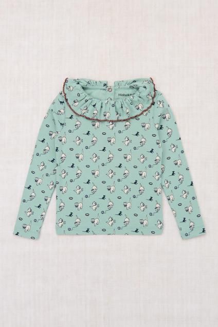 <img class='new_mark_img1' src='https://img.shop-pro.jp/img/new/icons14.gif' style='border:none;display:inline;margin:0px;padding:0px;width:auto;' />AW25 Misha&Puff Winter collection Drop1 /Paloma Top (Sage Cat & Mouse) 2,3,4,5,6y