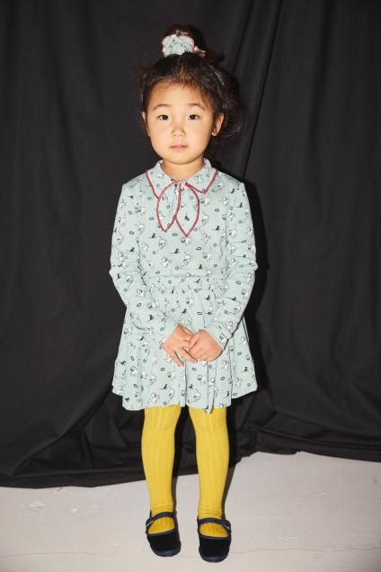 <img class='new_mark_img1' src='https://img.shop-pro.jp/img/new/icons14.gif' style='border:none;display:inline;margin:0px;padding:0px;width:auto;' />AW25 Misha&Puff Winter collection Drop1 /Circle Skirt (Sage Cat & Mouse)3,4,5y
