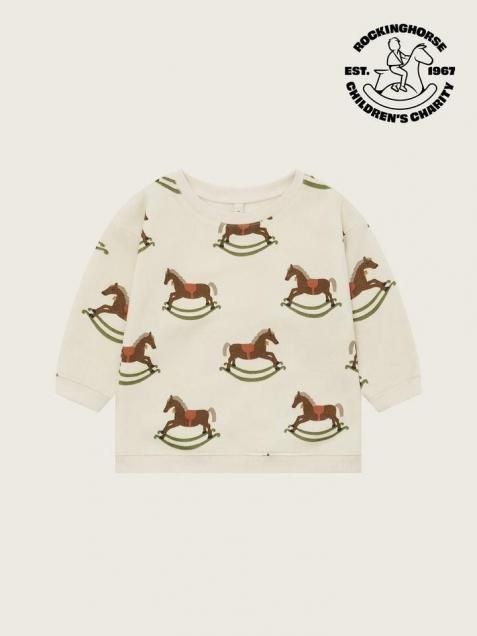 <img class='new_mark_img1' src='https://img.shop-pro.jp/img/new/icons14.gif' style='border:none;display:inline;margin:0px;padding:0px;width:auto;' />AW25 organic zoo Rocking Horse Sweatshirt   (3-6m,6-12m,1-2y,2-3y,3-4y,4-5y)