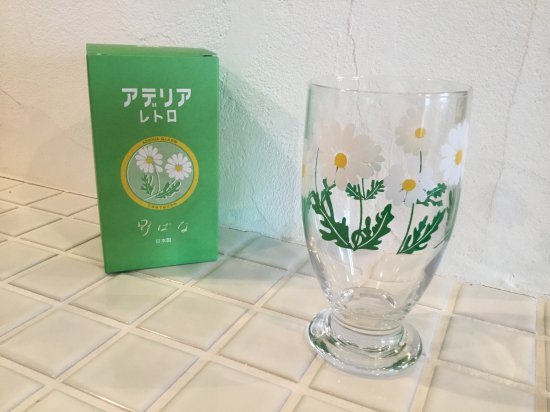 アデリア レトロ 台付きグラス 野ばな 【現行品】