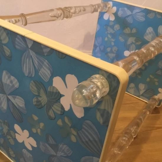 素晴らしい品質 昭和レトロな花柄キッチンワゴン アンティーク雑貨