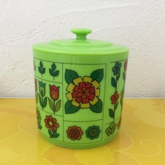 注文割引 花柄プラスチックポット【グリーン】 その他