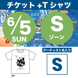 6月5日 Ｓゾーン環境応援Tシャツ付チケット Sサイズ