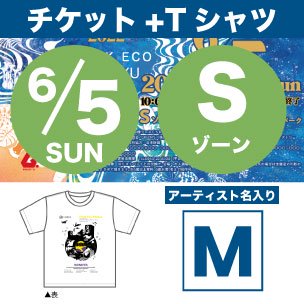 6月5日 Ｓゾーン環境応援Tシャツ付チケット Mサイズ