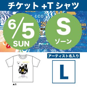 6月5日 Ｓゾーン環境応援Tシャツ付チケット Lサイズ