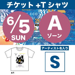 6月5日 Aゾーン 環境応援Tシャツ付チケット Sサイズ