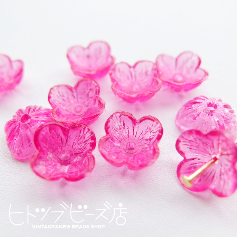 お花ビーズ10個 フューシャピンク ビーズ通販 ヒトツブビーズ店 公式ネットショップ お花ビーズ10個 フューシャピンク ビーズ通販 ヒトツブビーズ店 公式ネットショップ