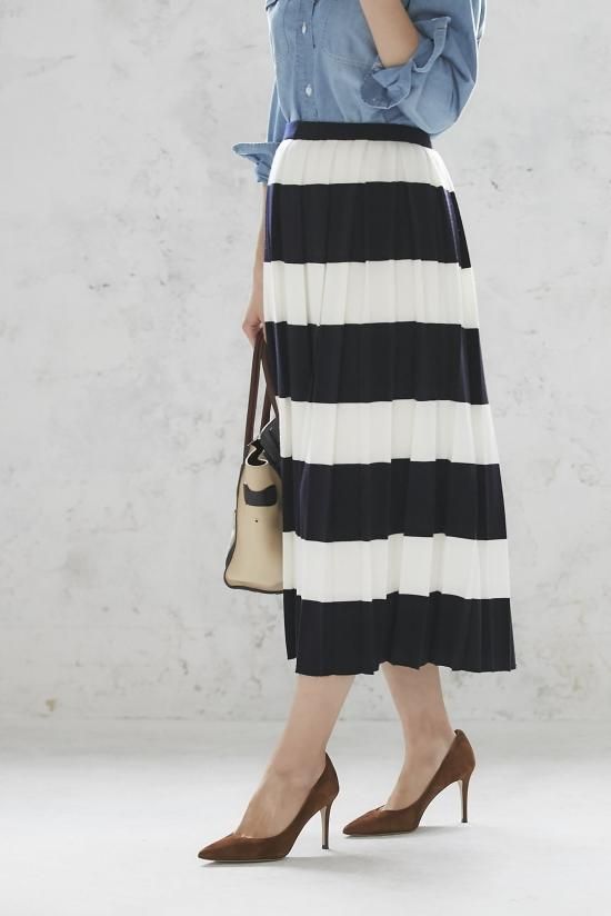 ニットプリーツスカート - seventen