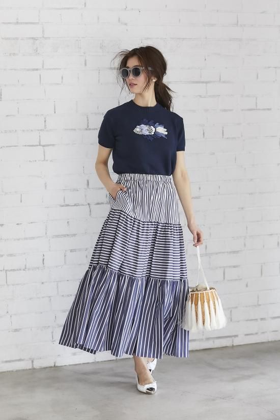 セブンテン　マリンモチーフニット セブンテン マリンモチーフニット