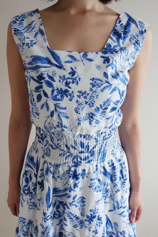 ボタニカルプリントドレス -seventen- ボタニカルプリントドレス -seventen-