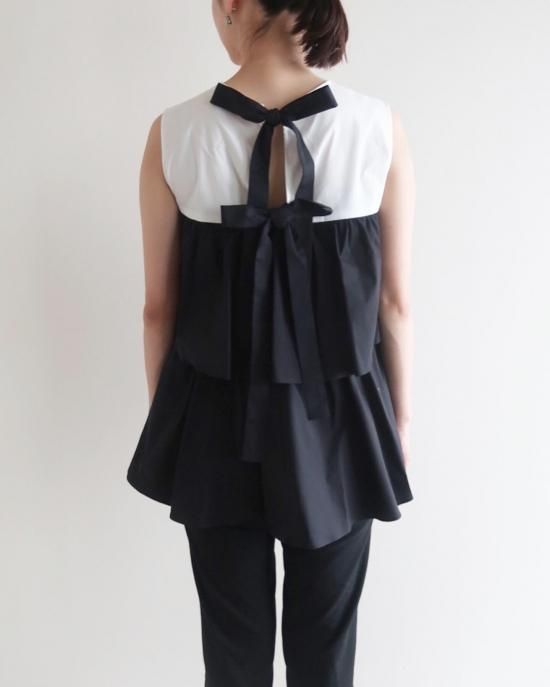 バックリボンフリルトップス -seventen-