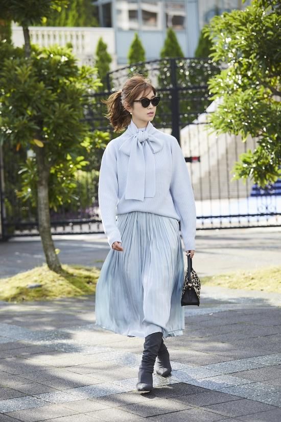 ボウタイニット(アイスブルー） - seventen