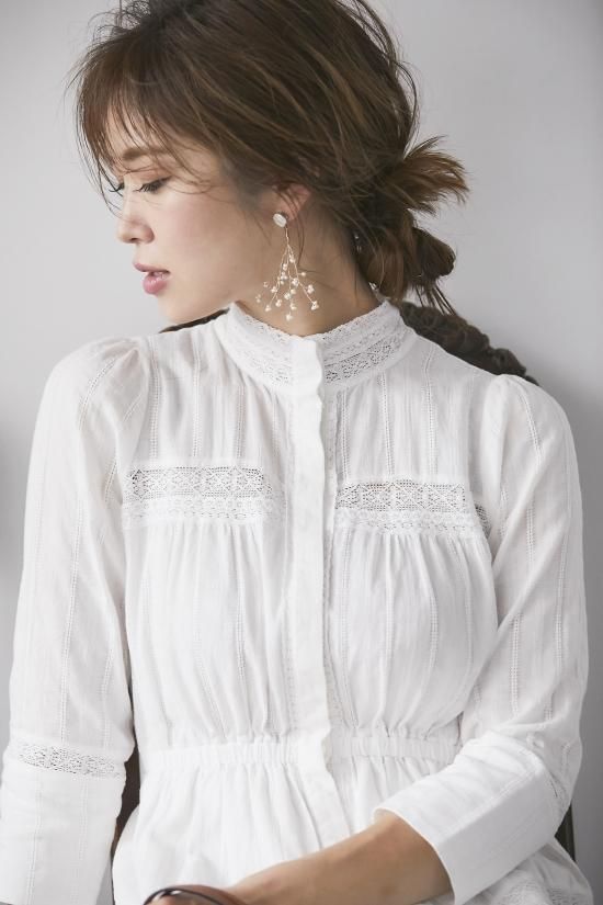 再入荷】レースティアードドレス(ホワイト) - seventen